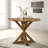 Cross-Buck Wood 5-Piece Counter Height Dining Set