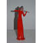 Statue de femmes jouant du violon en résine rouge et chrome - sculpture parfaite pour la maison Amabella, l 5 po x l 4 po x H 12 po-1861655488