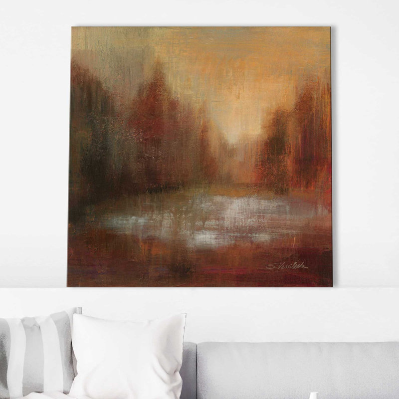 Pluie I - peinture, L 18 po x H 18 po, Toile tendue