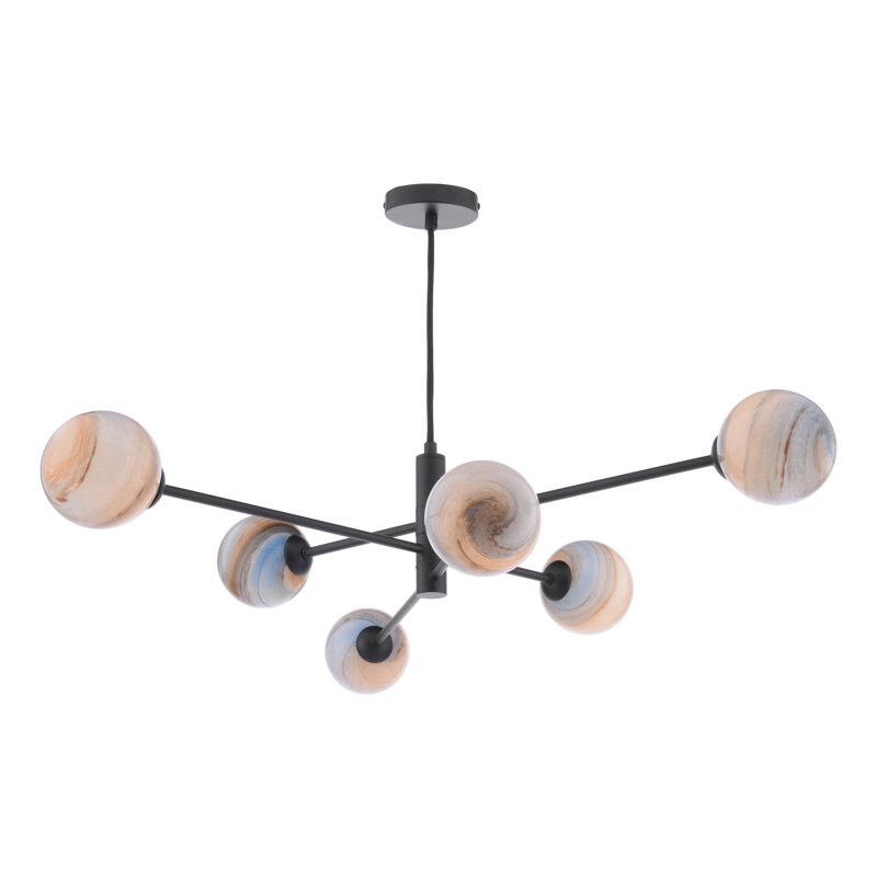 6 - Light Matt Black Pendant