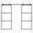 Metal and Glass Sliding Double Barn Door with Installation Hardware Kit (Soft-close Included)-98303719-100489299