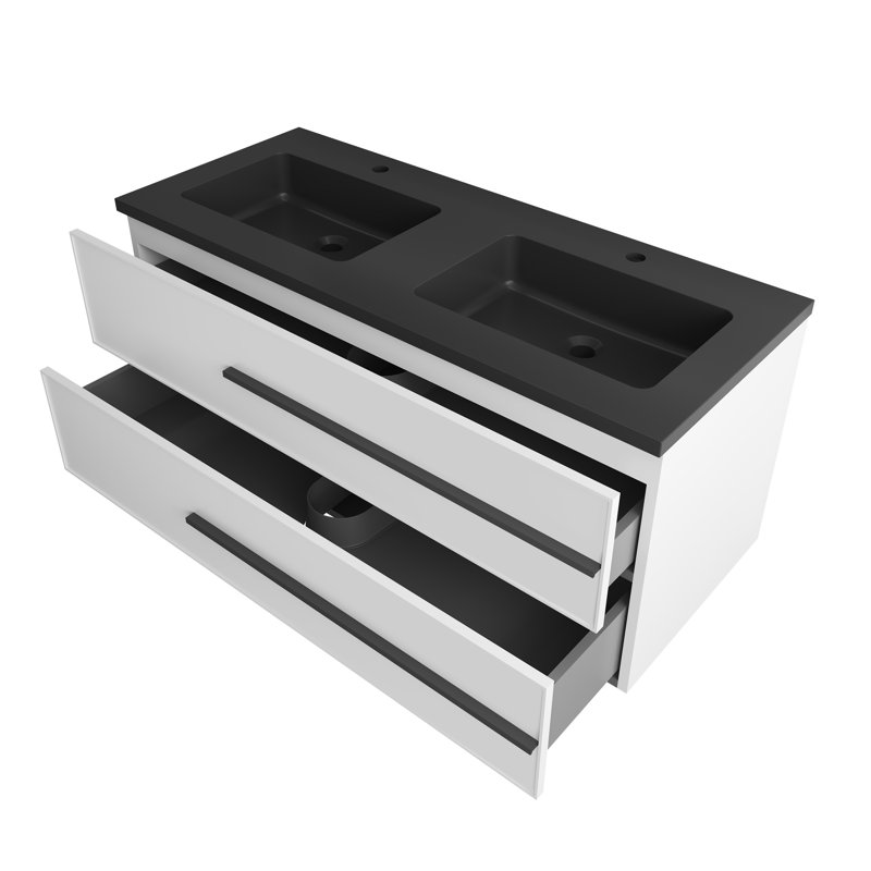 47.2'' Double Bathroom Vanity with Resin Top