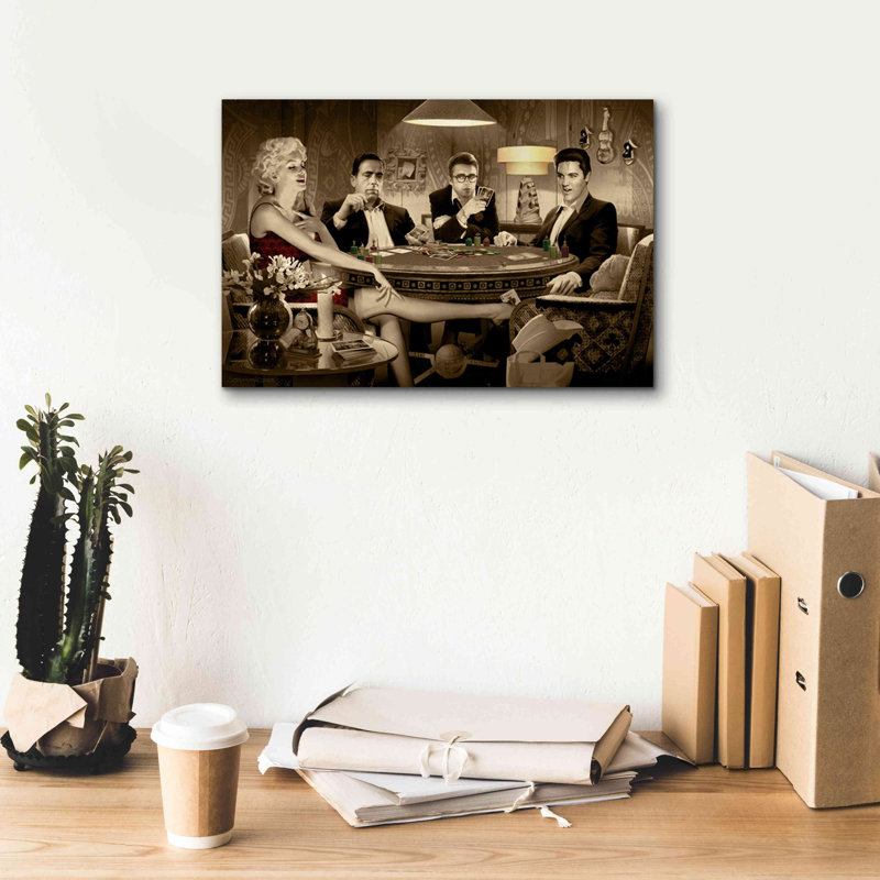 «Four of a Kind» par Chris Consani - reproduction sur toile tendue, H 12 po x l 18 po x P 0,75 po