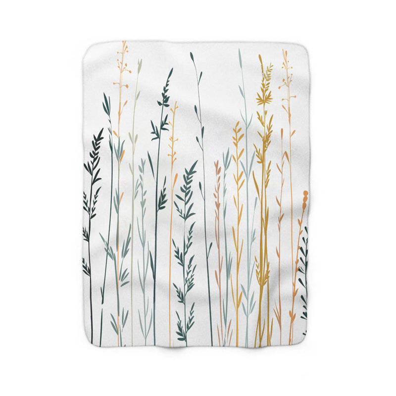 Ethereal Meadow Essence - Couverture Sherpa de qualité supérieure 1 pièce, Jeté