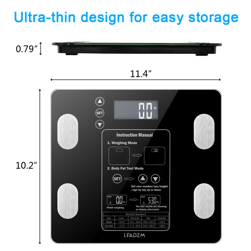 Winado Digital Glass Bathroom Scale with Bluetooth