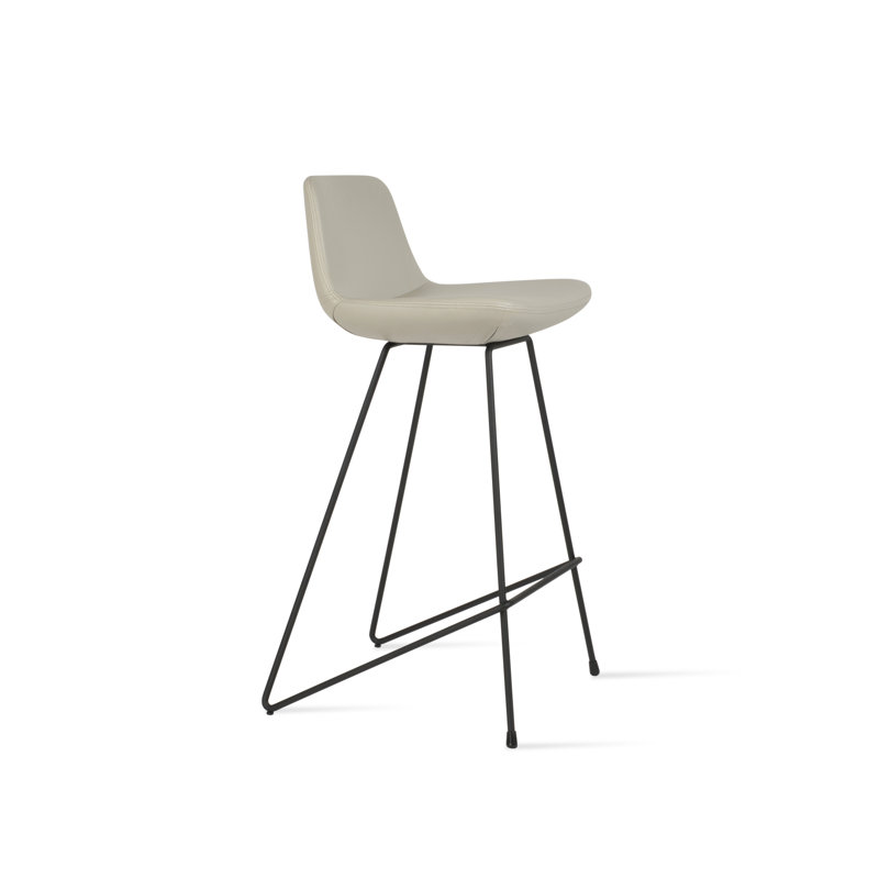 Tabouret de bar et de comptoir pour chat Pera, Tabouret de comptoir (siège d’une hauteur de 24, Gris clair