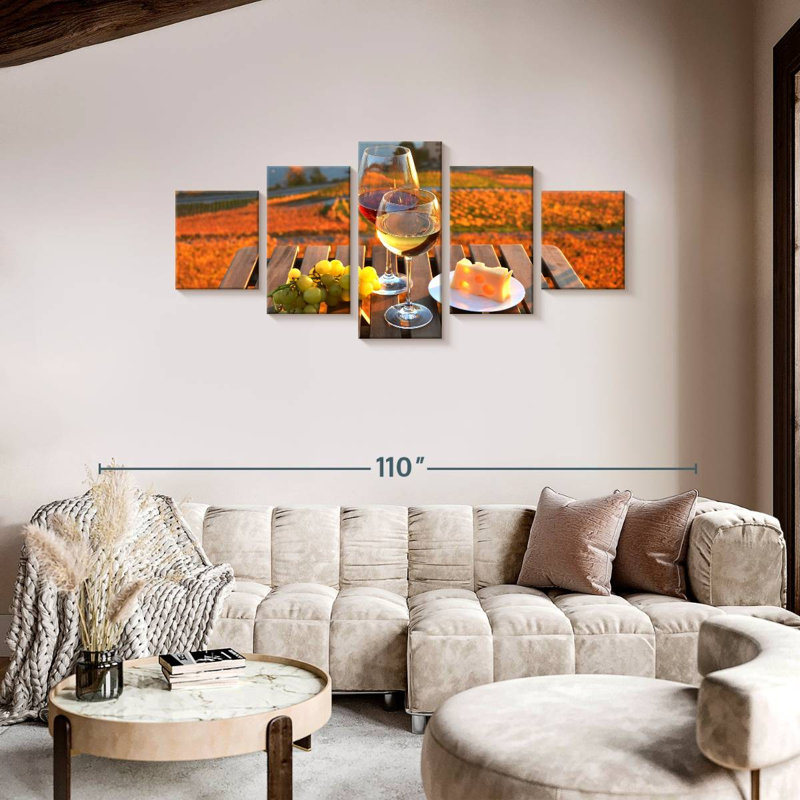 Wine By Geneva Lake, 36" H x 80" W