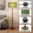 61 In. Nordic Solid Wood Floor Lamp with 15.8 in. Linen Drum Shade, Walnut Finish, Foot Step Switch, E26 Socket (Bulb Not Included), UL Certified, for Living Room, Bedroom and Study Room-590626236