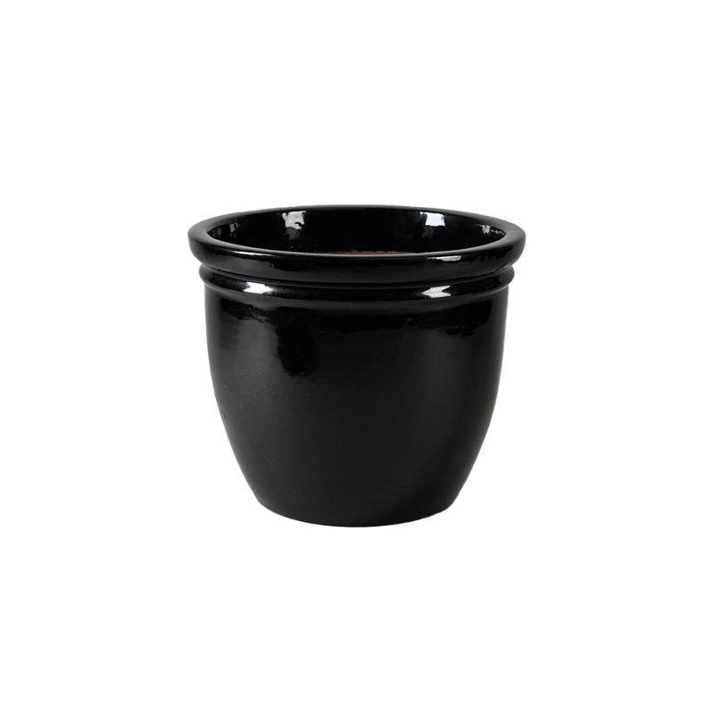 Pot à fleurs en céramique Darende, H 8,75 po x l 10,5 po x P 10,5 po