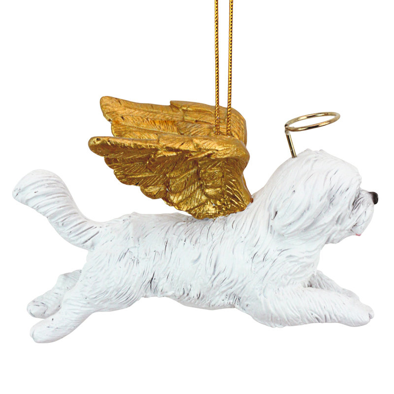 Maltese Dog Angel Holiday Ornament