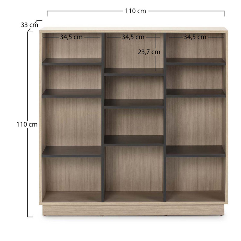 Doelling 110cm W Manufactured Wood Shelving Unit