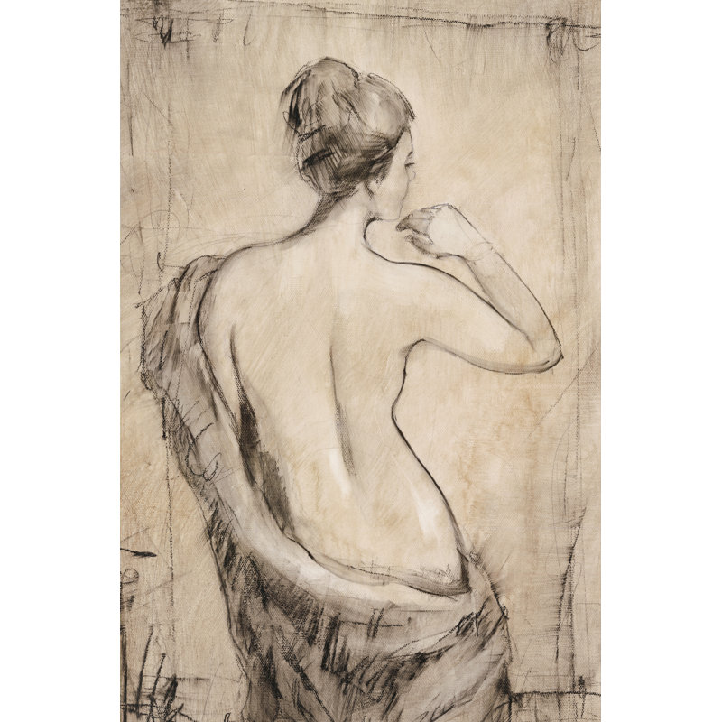«Neutral Nude Study II», peinture sur toile, H 36 po x l 24 po, Toile tendue