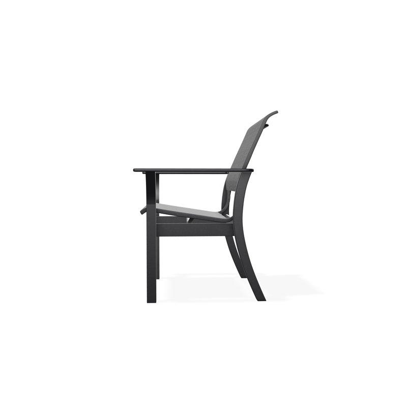 Leeward Outdoor Dining Chair, Black, Collect Charcoal