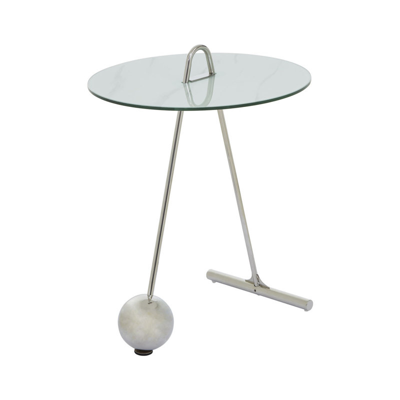 Emile Glass Top Frame End Table