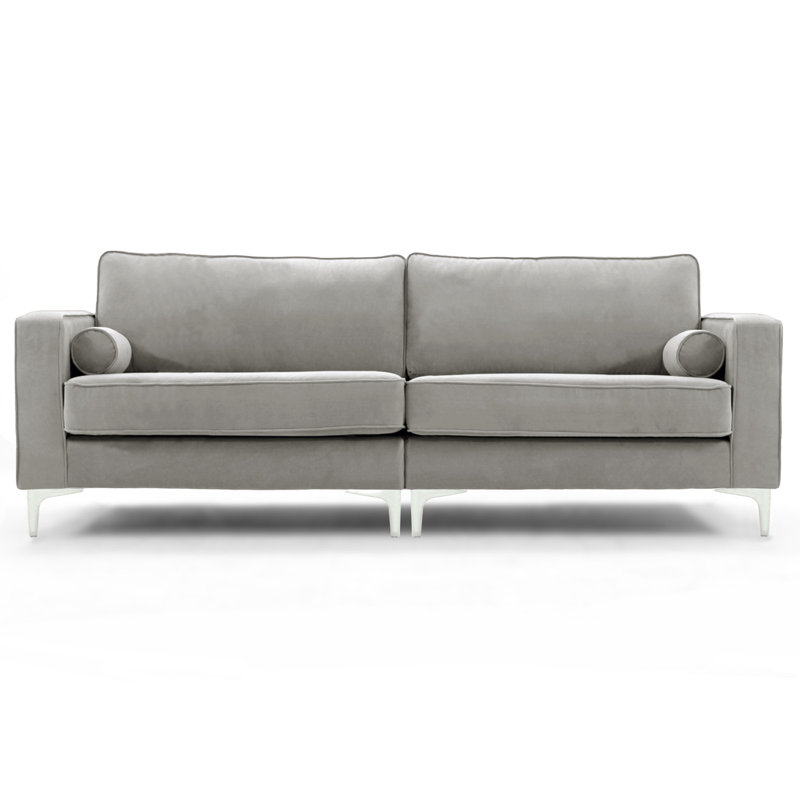 Georgio 4 Seater Velvet Sofa, Grey