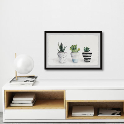 «Succulent Trio II», reproduction encadrée