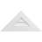 Triangle Surface Mount Urethane Non-Functional Gable Vent 12/12 Pitch Primed Tan-101815479