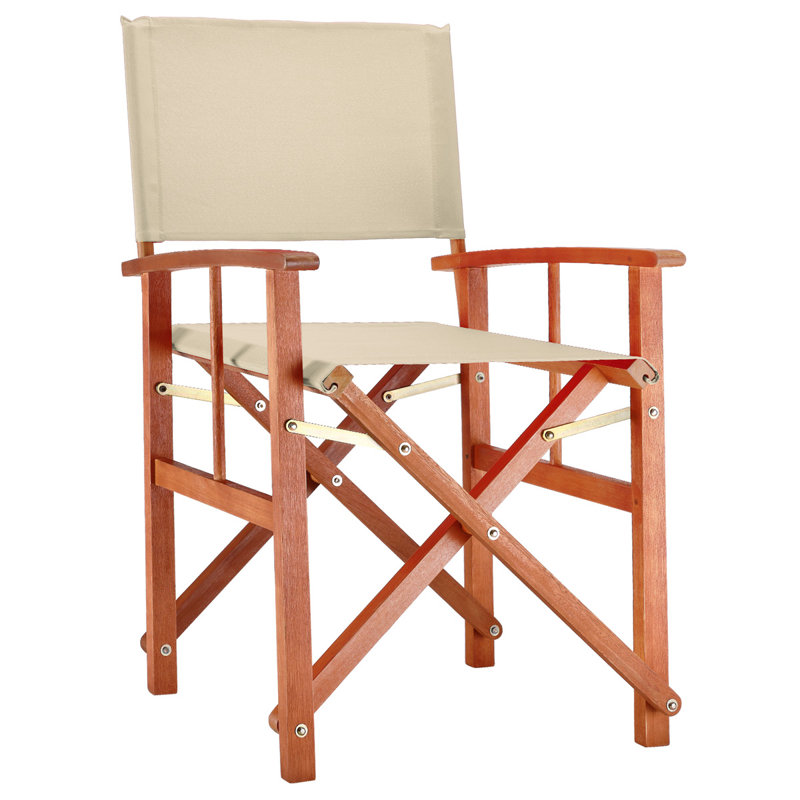 Fletching Folding Director Chair, Cream