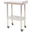 Table de préparation en acier inoxydable, table de travail en métal robuste de 30 po x 24 po x 35 1/2 po, capacité de charge de 440 lb avec tablette de dosseret réglable et 4 roulettes, poste de travail commercial pour restaurant de cuisine-130070820