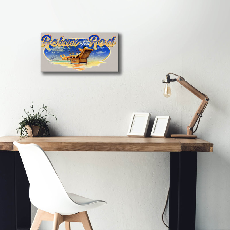 «Relax Rod» par James Mazzotta, art mural sur toile, H 12 po x l 24 po x P 0,75 po