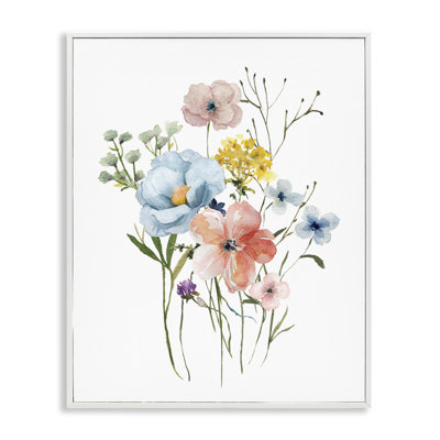 Spring Meadow Wild Flowers Framed Giclee, design by Livi Finn