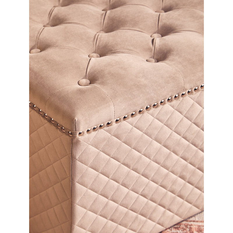 69cm Wide Velvet Standard Ottoman, Mink 