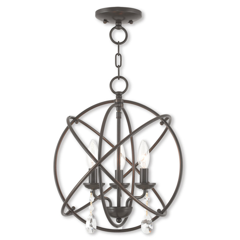 Laclair 3 - Light Pendant, 14.25" H x 12.625" W x 12.625" D, Brushed Nickel