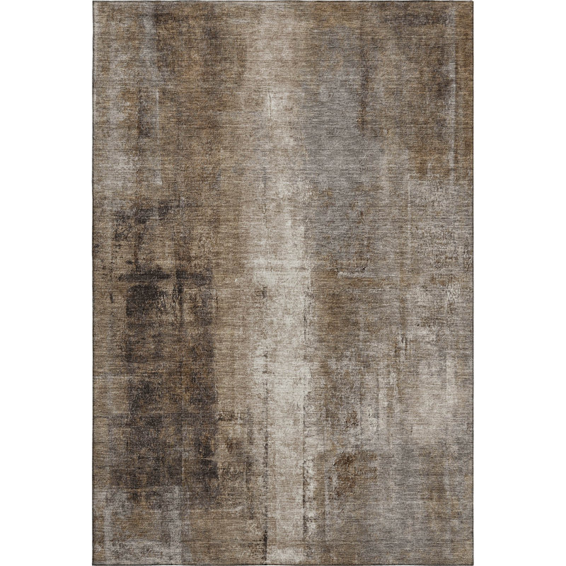 Tapis abstrait lavable à la machine Premium, Rectangle 10 pi x 14 pi