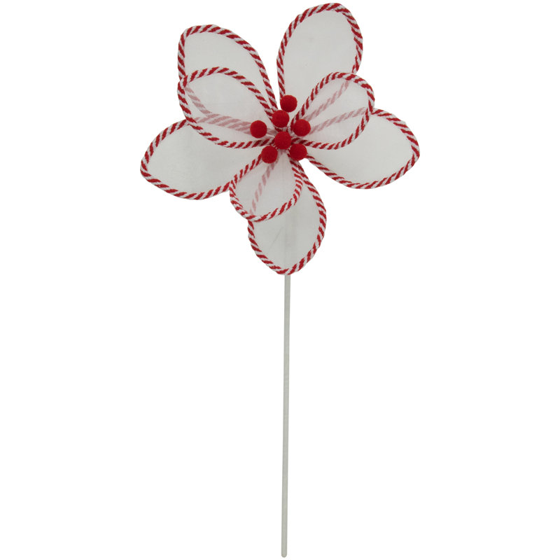 22'' Fabric Plants & Flowers Pick