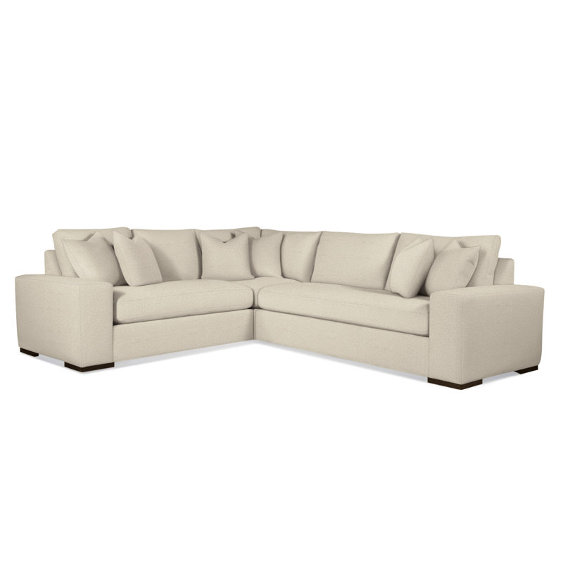 Memphis Sectional, Ivory Crypton Performance; 0886-91, Left Hand Facing, Frost White