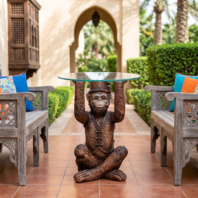 Moroccan Monkey Business Figurine End Table