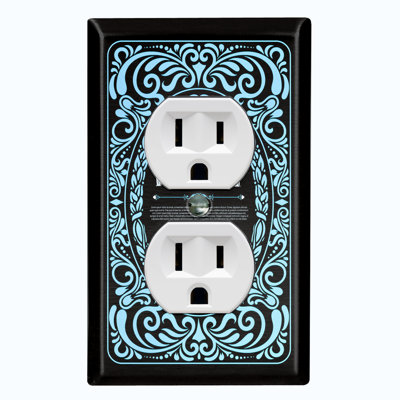Patterned 1 - Gang Duplex Outlet Standard Wall Plate