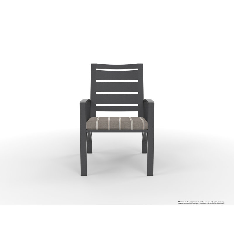 Arc Outdoor Bar Stool, Carbon Black, Surpass Stone