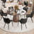 Mackensie Upholstered Dining Chairs Faux Leather Kitchen Chairs with Metal Legs-1464084896