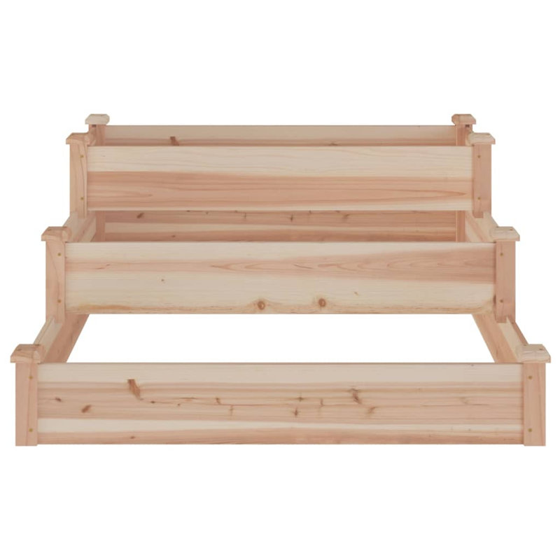 Aukje Wood Raised Garden Bed, Natural Pine
