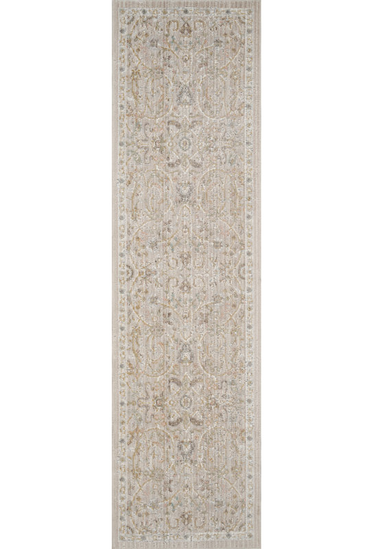 Washable Living Room Traditional Area Rug – Soft Polypropylene Weaving, Low Pile, Non Slip Cotton Backing for Elegant Indoor Spaces, Beige