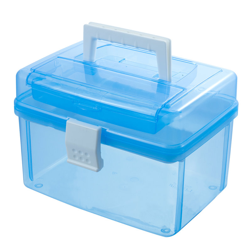 Panier en plastique bleu