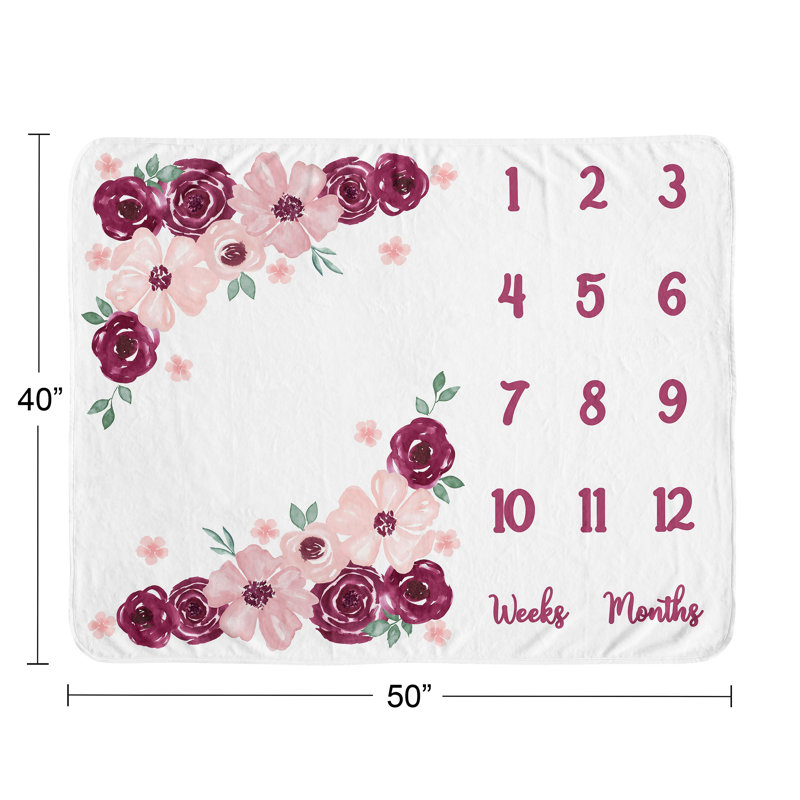 Couverture pour bébé en polyester aquarelle