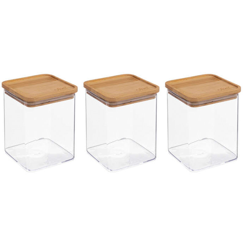 Canister - Set of 3, 14cm H x 10.4cm W x 10.4cm D