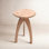 Liddel Curved Sculptural Retro Round Mid-Century Modern Solid Wood Accent End Table