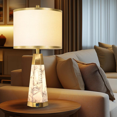 Natural Snowflake Gypsum Table Lamp