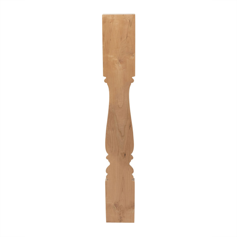 Unfinished Cherry Traditional Kitchen Island Leg 35.25"