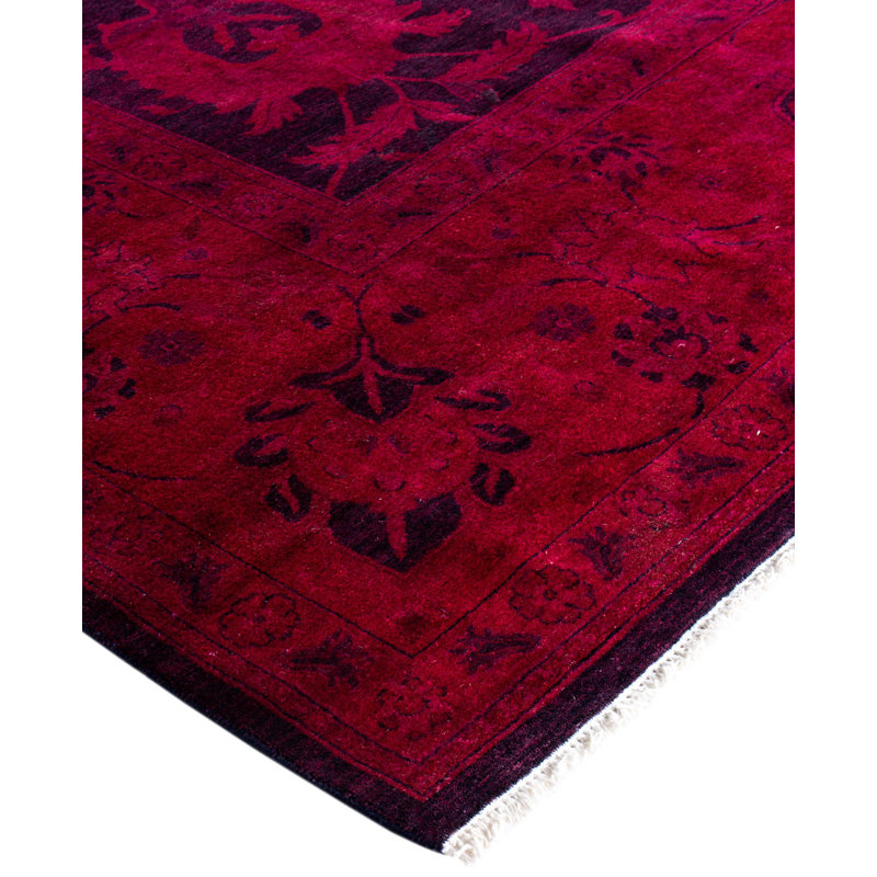 Overdyed One-of-a-Kind 9' 2" X 12' 5" Hand Knotted Area Rug