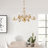 Jazayvion 6-Light Dimmable Traditional Crystal Chandelier, Gold Candle Pendant Light