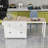 Kitchen Island with Extendable Dining Table, 4-Door Cabinet, 2 Drawers and Spice Rack-1580786872