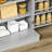 41" Storage Cabinet Kitchen Pantry, 12 Door Shelves, Double Doors, 5 Shelving, Adjustable, Paper Gray For Functional Space Shelf Unit, Adjustable Efficient Utilization