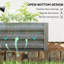 Lit de jardin surélevé galvanisé 8 x 3 x 1 pi, gris clair