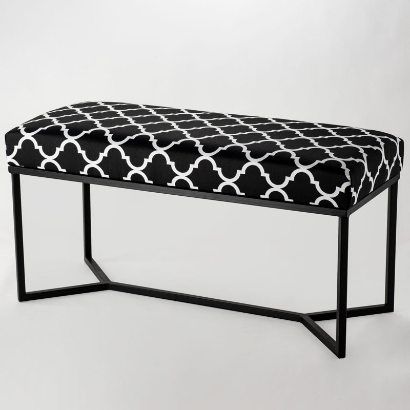 Roslanowick Velvet Upholstered Bench, H40 x W100 x D30cm