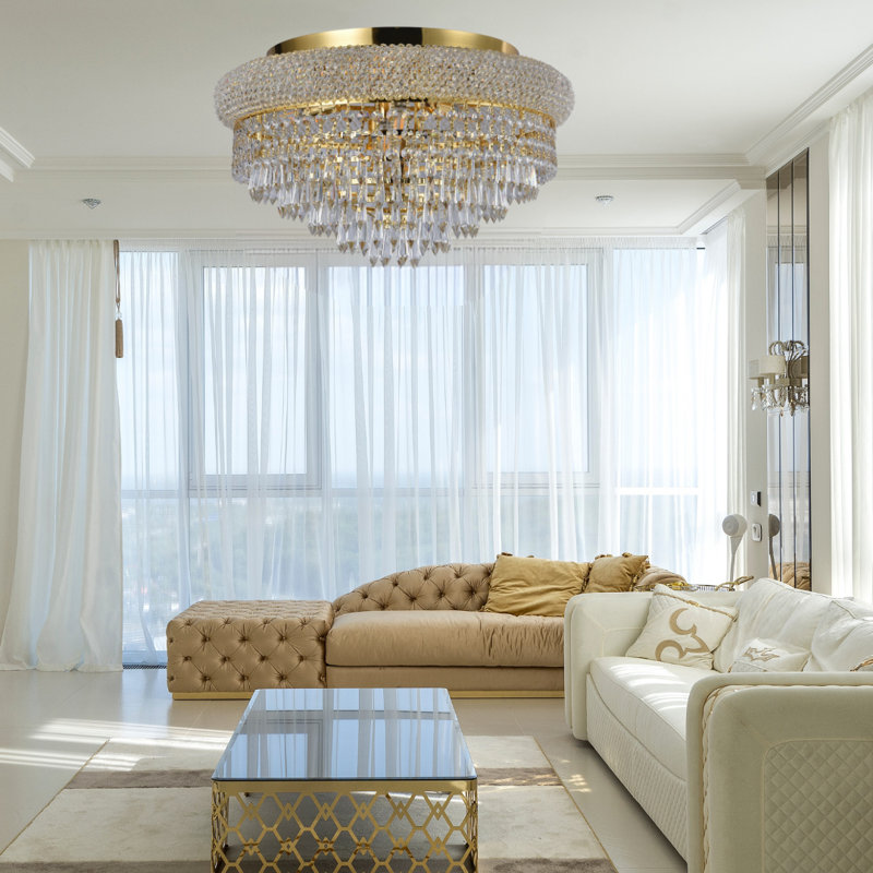 Lustre Montrey Lights Empire Flush, Doré, 6