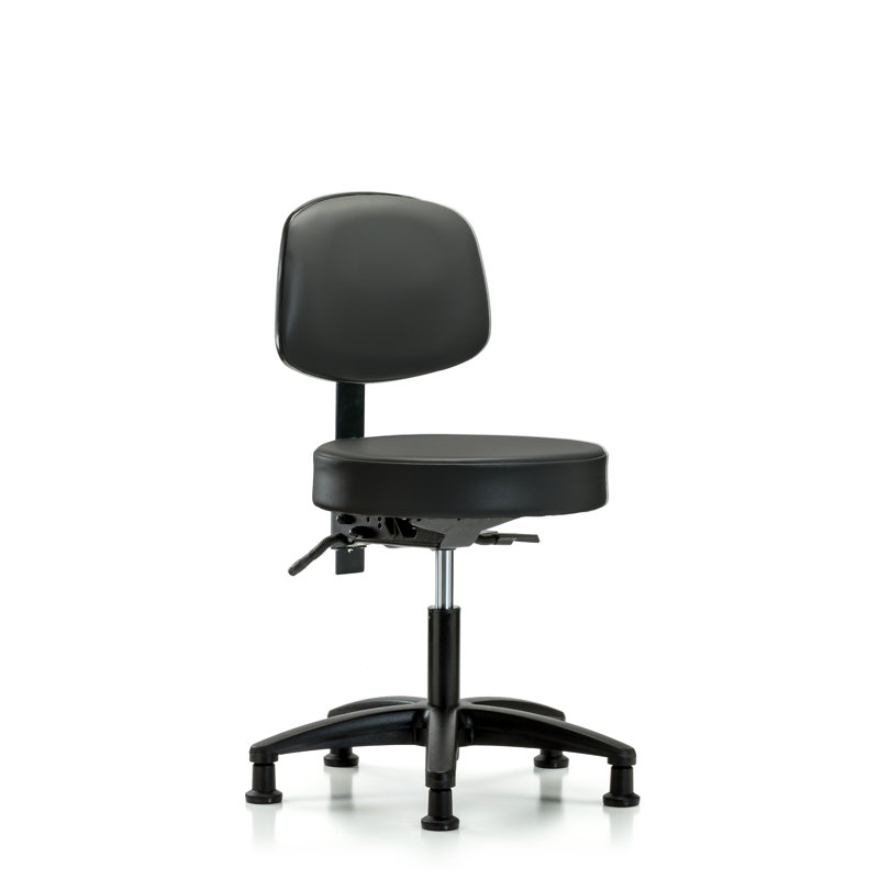 Chaise de travail, Patins, Noir, Non inclinable inclus